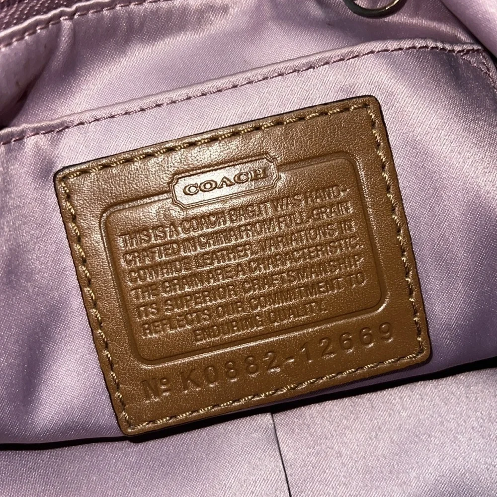 Coach EUC Bronze Leather Purse, hardly used, with inside pockets.